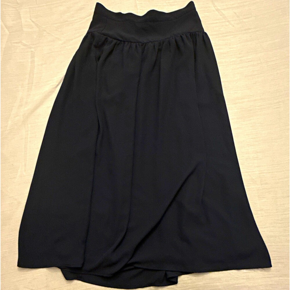 Banana Republic Women's A-Line Knee Length Solid Black Skirt Size 2 Small Zipper